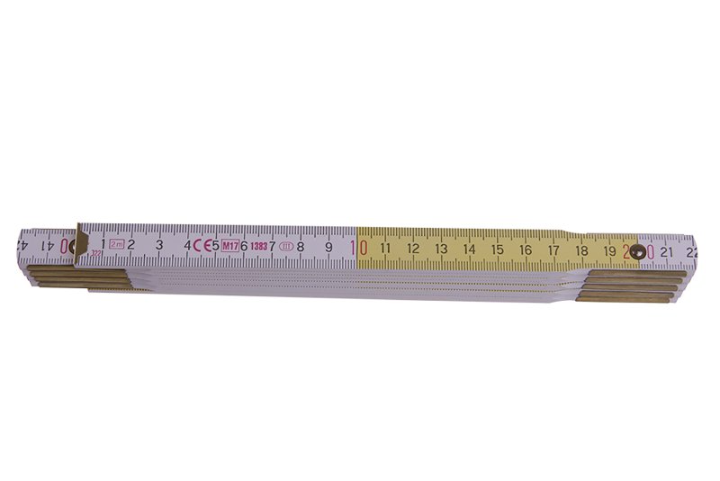 Metr skládací 2m - PROFI dřevo bíložlutý 0.1235 Kg  DÍLNA Sklad16 13023 100