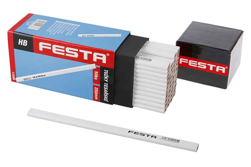 Tužka tesařská FESTA 250mm HB (bílý lak) 0.014 Kg  DÍLNA Sklad16 13268 100