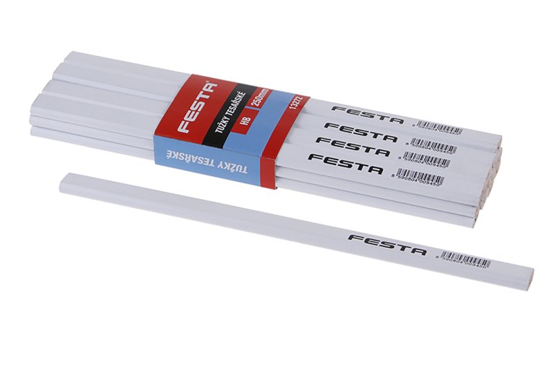 Tužka tesařská FESTA 250mm HB (bílý lak) 0.018 Kg  DÍLNA Sklad16 13272 100