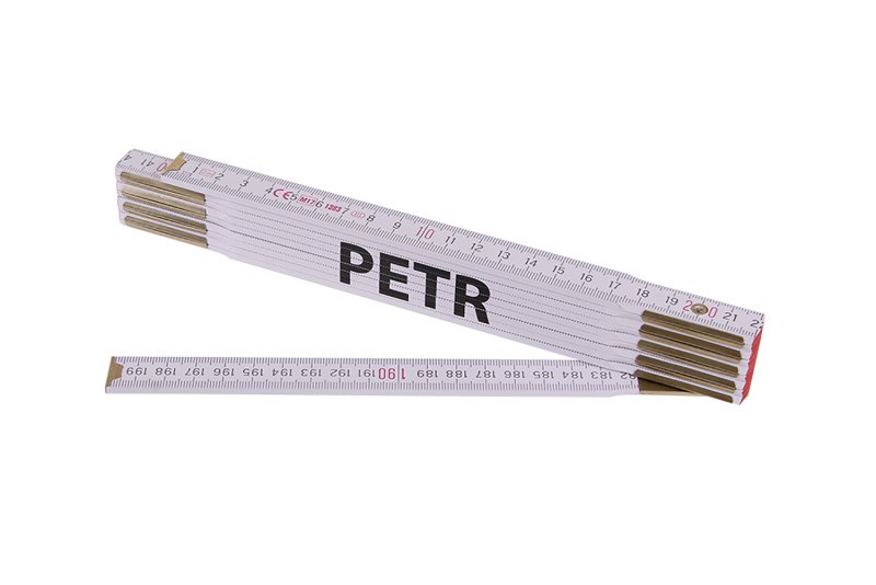Metr skládací 2m PETR (PROFI,bílý,dřevo) 0.1195 Kg  DÍLNA Sklad16 13403 100
