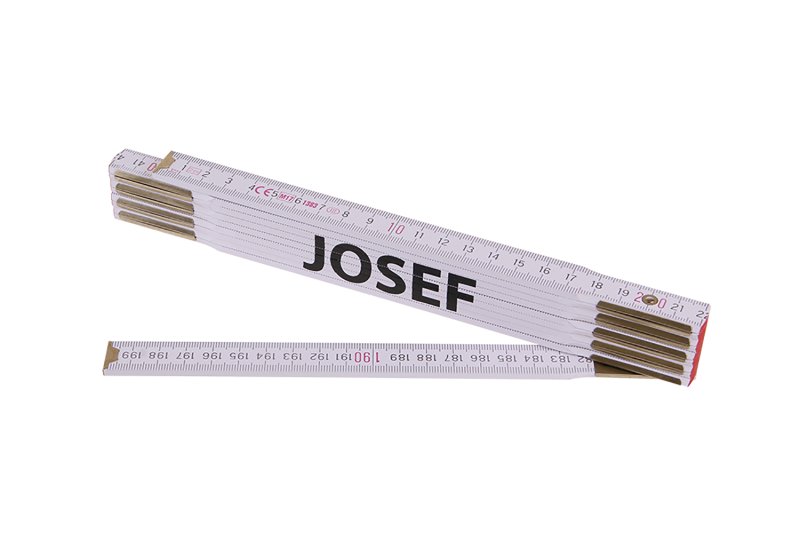 Metr skládací 2m JOSEF (PROFI,bílý,dřevo) 0.121 Kg  DÍLNA Sklad16 13404 100