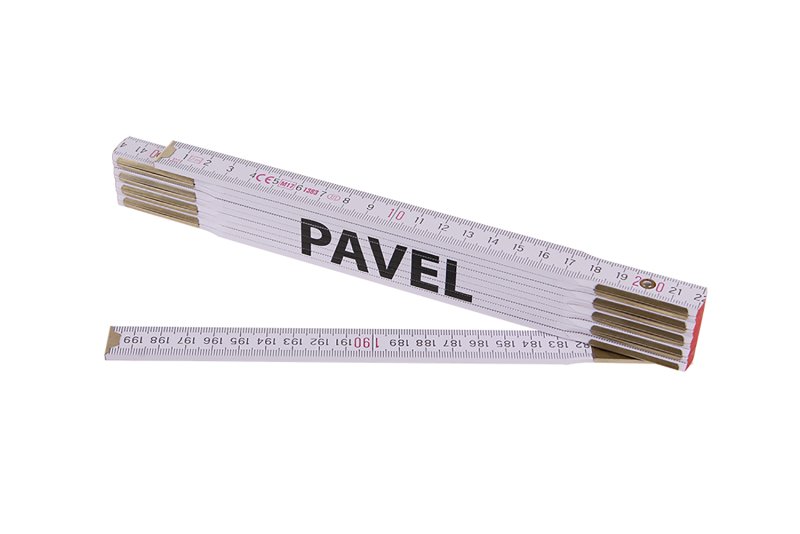 Metr skládací 2m PAVEL (PROFI,bílý,dřevo) 0.122 Kg  DÍLNA Sklad16 13405 100