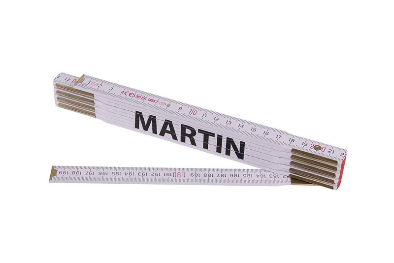 Metr skládací 2m MARTIN (PROFI,bílý,dřevo) 0.1195 Kg  DÍLNA Sklad16 13406 100