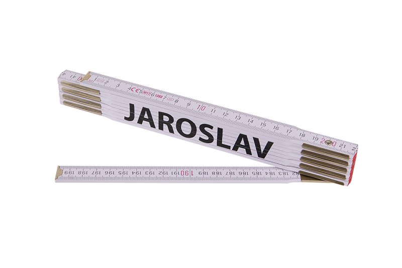 Metr skládací 2m JAROSLAV (PROFI,bílý,dřevo) 0.1195 Kg  DÍLNA Sklad16 13407 100