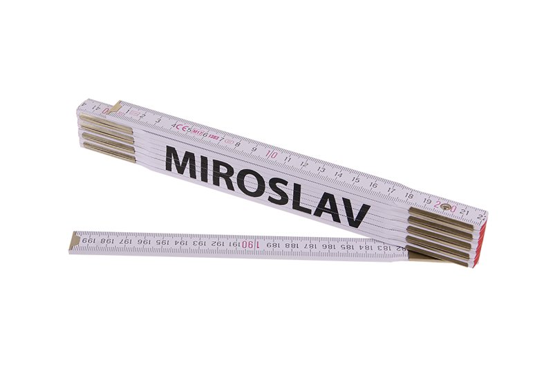 Metr skládací 2m MIROSLAV (PROFI,bílý,dřevo) 0.122 Kg  DÍLNA Sklad16 13409 100