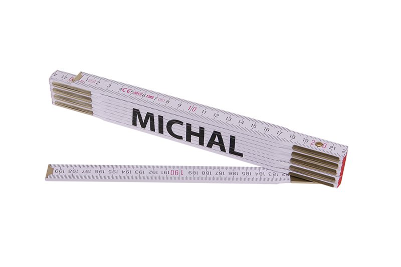 Metr skládací 2m MICHAL (PROFI,bílý,dřevo) 0.121 Kg  DÍLNA Sklad16 13413 100
