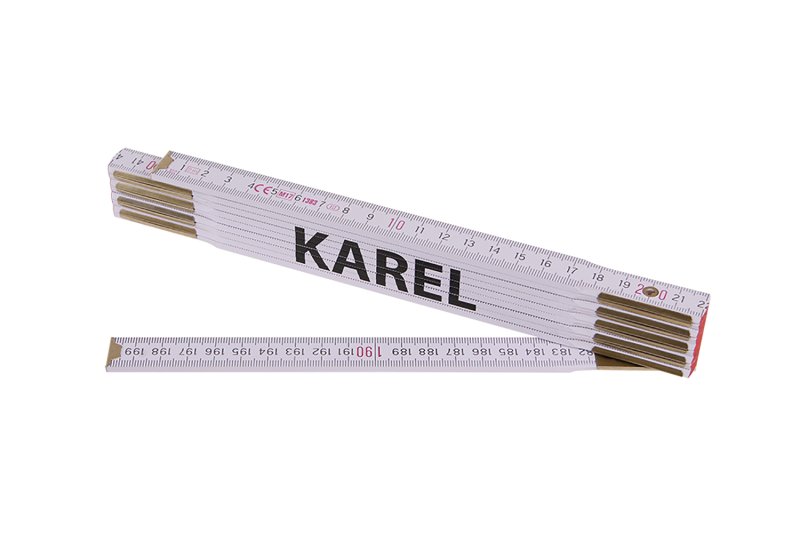 Metr skládací 2m KAREL (PROFI,bílý,dřevo) 0.119 Kg  DÍLNA Sklad16 13415 100