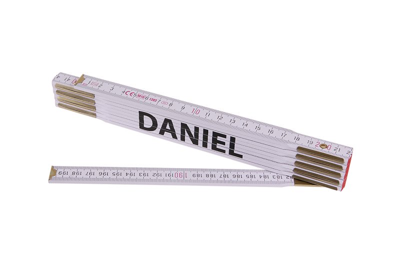 Metr skládací 2m DANIEL (PROFI,bílý,dřevo) 0.122 Kg  DÍLNA Sklad16 13426 100