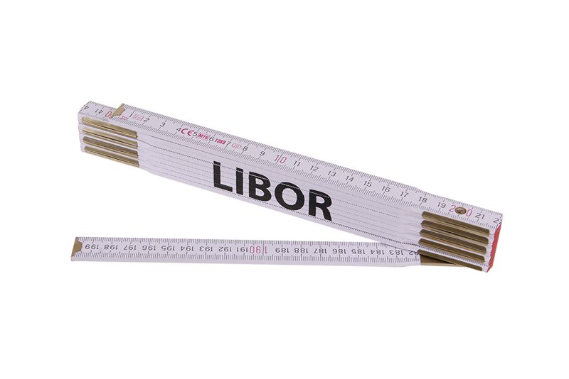 Metr skládací 2m LIBOR (PROFI,bílý,dřevo) 0.122 Kg  DÍLNA Sklad16 13435 100