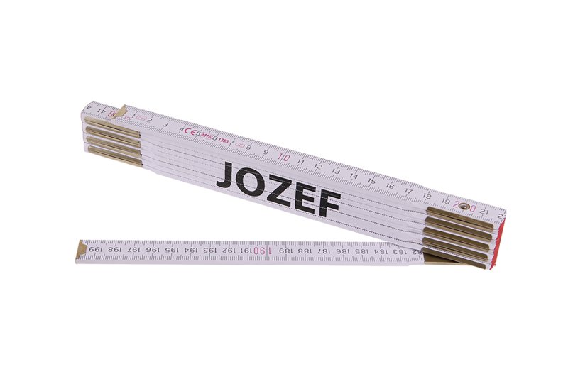 Metr skládací 2m JOZEF (PROFI,bílý,dřevo) 0.1225 Kg  DÍLNA Sklad16 13444 100