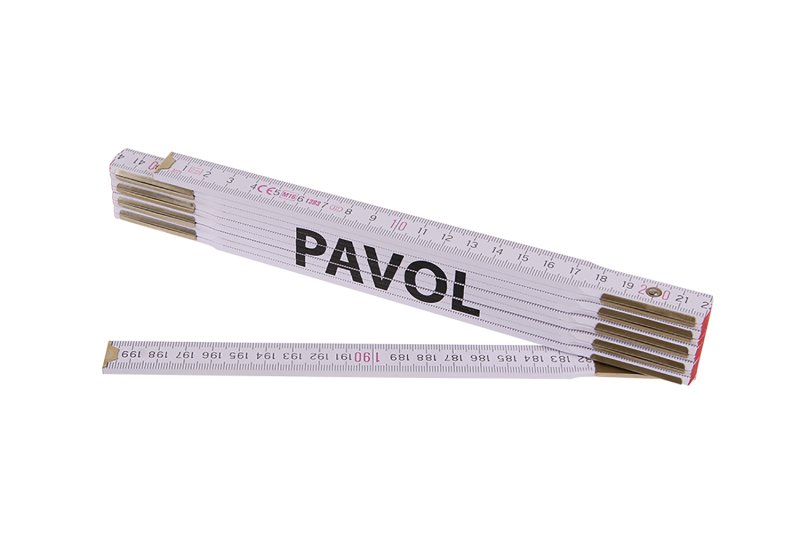 Metr skládací 2m PAVOL (PROFI,bílý,dřevo) 0.122 Kg  DÍLNA Sklad16 13445 100
