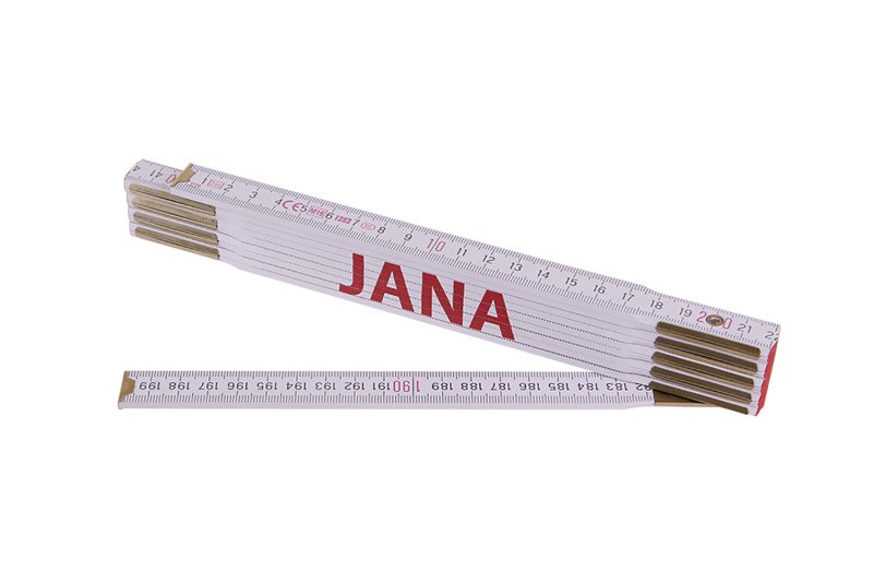 Metr skládací 2m JANA (PROFI,bílý,dřevo) 0.122 Kg  DÍLNA Sklad16 13451 100