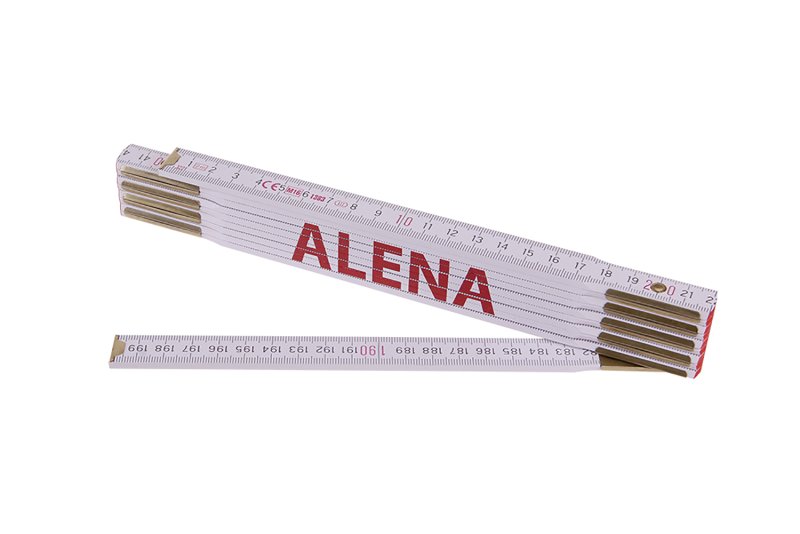Metr skládací 2m ALENA (PROFI,bílý,dřevo) 0.12 Kg  DÍLNA Sklad16 13460 100