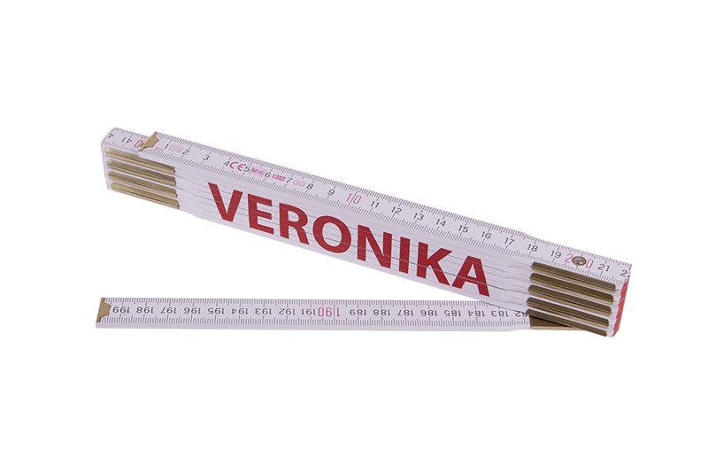 Metr skládací 2m VERONIKA (PROFI,bílý,dřevo) 0.122 Kg  DÍLNA Sklad16 13461 100