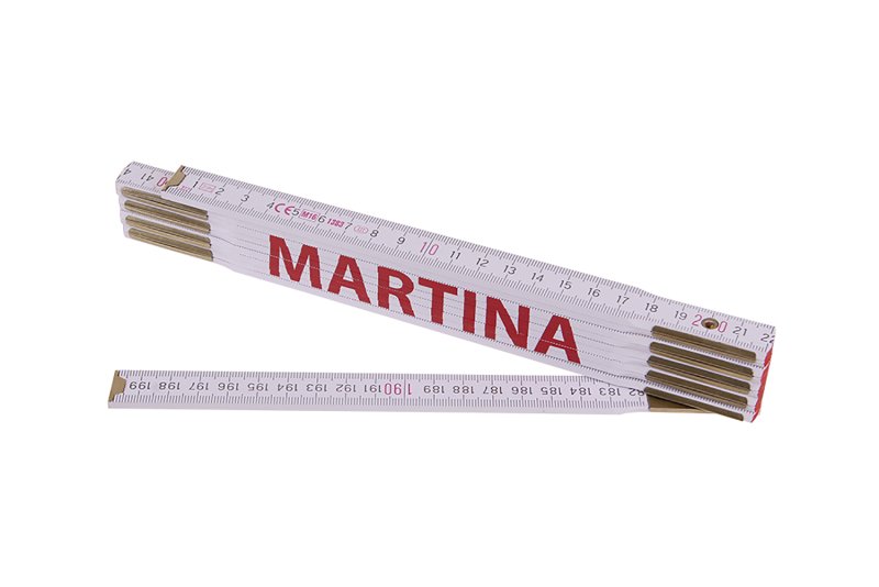 Metr skládací 2m MARTINA (PROFI,bílý,dřevo) 0.11 Kg  DÍLNA Sklad16 13462 100