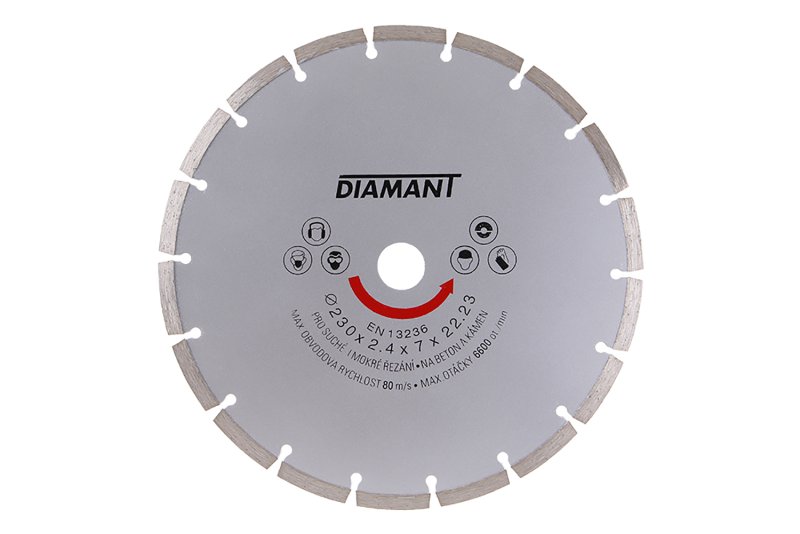 Kotouč diamantový DIAMANT 230x2.4x22.2mm segment 0.6195 Kg  DÍLNA Sklad16 21123 100