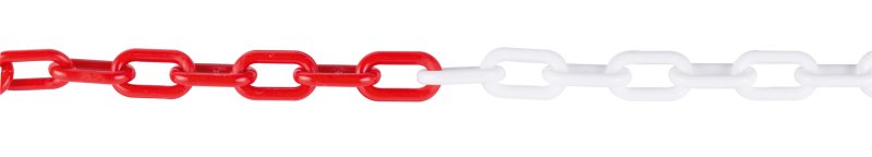 Řetěz plastový 5.5mmx25m červeno-bílý 2.1245 Kg  DÍLNA Sklad16 51450 100
